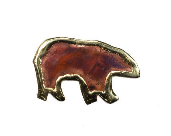 Copper Art Bear Magnet