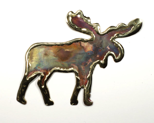 Copper Art Moose Magnet