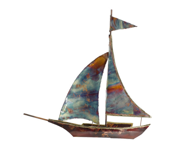 Copper Art Sailboat Large