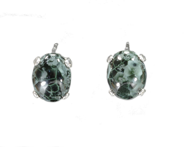 Greenstone Earrings 10x8mm  4453