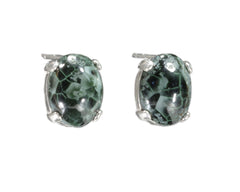 Greenstone Earrings 10x8mm  4453