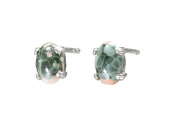 Greenstone Earrings  7x5mm  4547