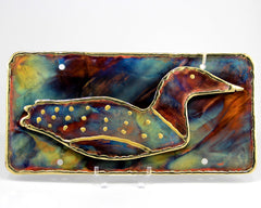 Copper Art Loon License Plate