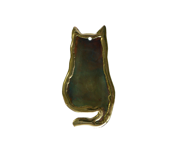 Copper Art Cat Ornament