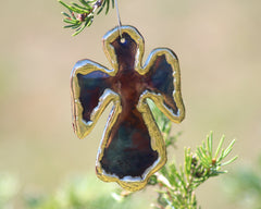 Copper Art Angel Ornament Small