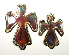 Copper Art Angel Ornament Small