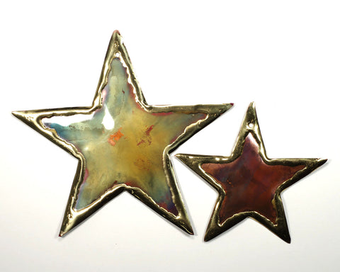 Copper Art Star Ornament Small