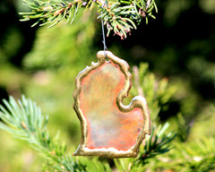 Copper Art Lower Michigan Ornament Small