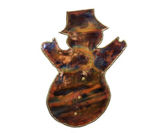 Copper Art Snowman Wall Decor