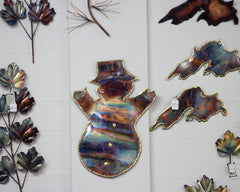 Copper Art Snowman Wall Decor