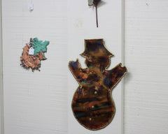 Copper Art Snowman Wall Decor