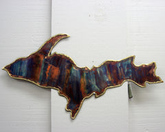 Copper Art Upper Peninsula Wall Decor Large