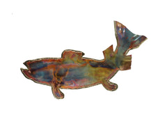 Copper Art Trout Wall Decor Large