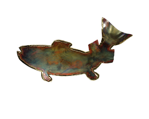 Copper Art Trout Wall Decor Small