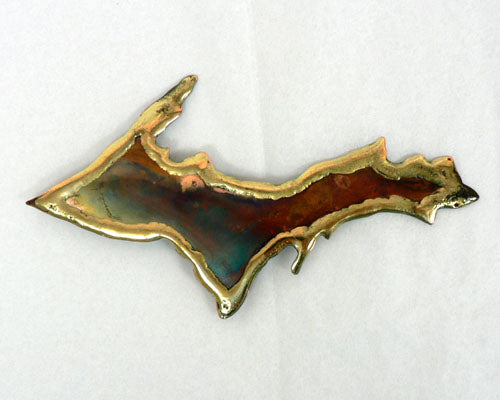 Copper Art Large Upper Michigan Magnet