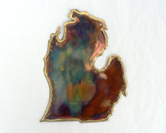 Copper Art Small Lower Michigan Wall Decor