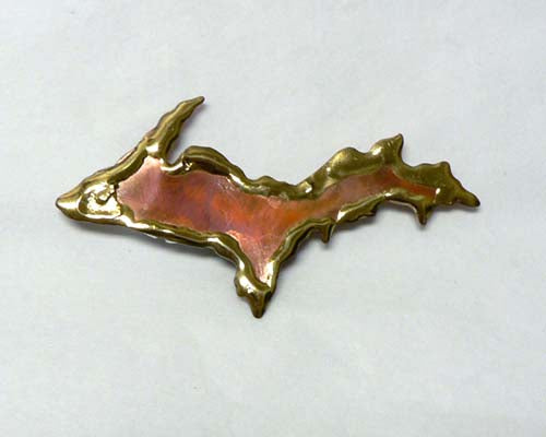 Copper Art Small Upper Michigan Magnet