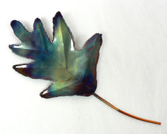 Copper Art Large Single Oak Leaf