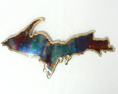 Copper Art Medium Upper Peninsula Wall Decor