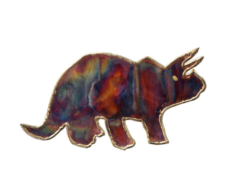 Copper Art Triceratops Wall Decor Small