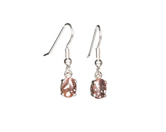 Copper Firebrick  8 X 6 mm dangle earrings  4945