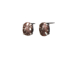 Copper Firebrick  10 X 8mm post earrings  4942