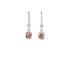 Copper Firebrick  8 X 6 mm dangle earrings  4945
