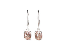 Copper Firebrick  9 X 7mm dangle earrings  4948