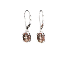 Copper Firebrick  9 X 7mm dangle earrings  4948