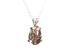 Copper Firebrick  11 x 9mm Pear pendant   4929