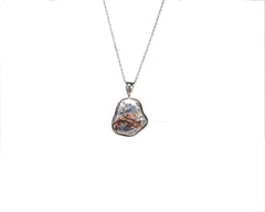 Copper Silver Half-breed Free Form Bezel Set Pendant 5368