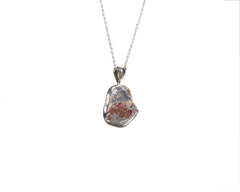 Copper Silver Half-breed Free Form Bezel Set Pendant 5368