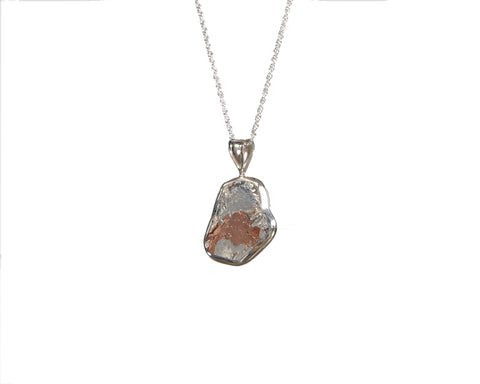 Copper Silver Half-breed Free Form Bezel Set Pendant 5368