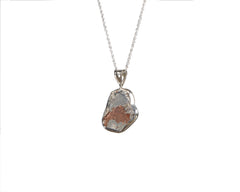 Copper Silver Half-breed Free Form Bezel Set Pendant 5368
