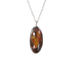 Datolite 22 x 10mm Bezel Set Pendant 5340