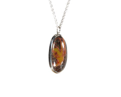 Datolite 22 x 10mm Bezel Set Pendant 5340