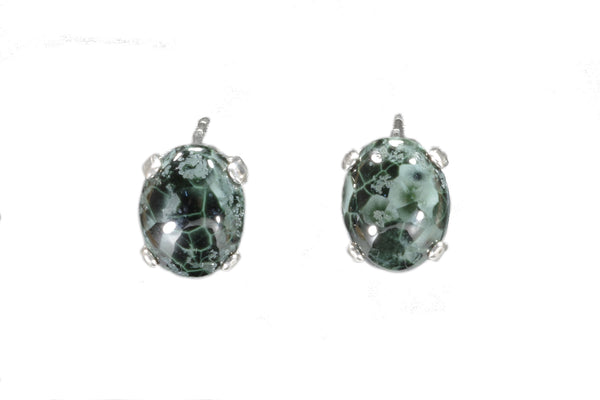 Greenstone Earrings 10x8mm  4453