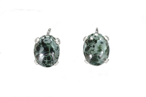 Greenstone Earrings 10x8mm  4453