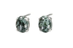 Greenstone Earrings 10x8mm  4453