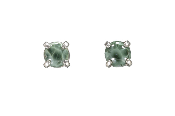 Greenstone Earrings  6 mm  4538