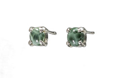 Greenstone Earrings  6 mm  4538