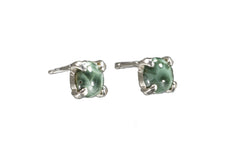Greenstone Earrings  6 mm  4538