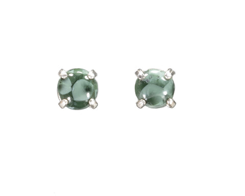 Greenstone Earrings 6mm  4541