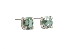 6mm Greenstone Earrings  4541