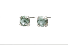 6mm Greenstone Earrings  4541