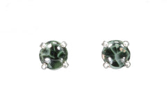 Greenstone Earrings  6mm   4544