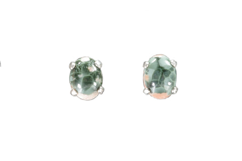 Greenstone Earrings  7x5mm  4547