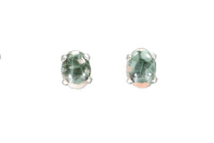 Greenstone Earrings  7x5mm  4547