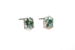 Greenstone Earrings  7x5mm  4547