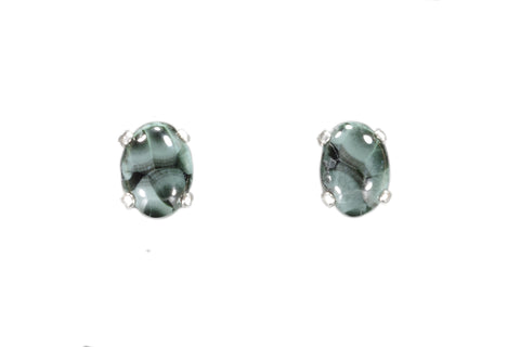 Greenstone Earrings  8x6mm  4550